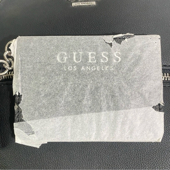 NWT Guess Turley SV755331 Women's Coal Black Faux Leather Logo Backpack W/Wallet - Picture 11 of 14